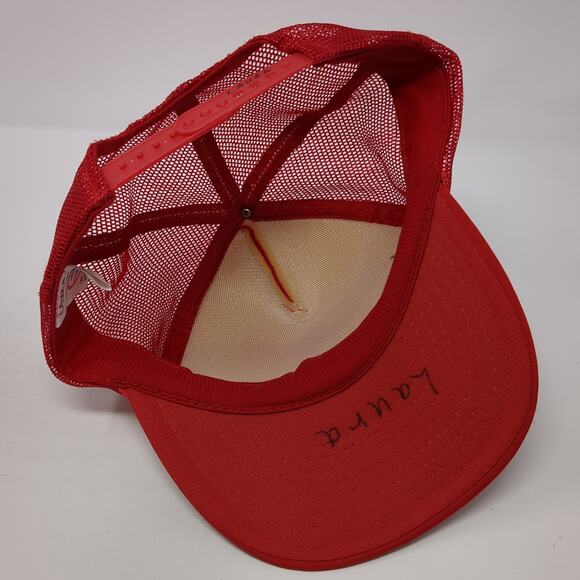 Brookfield American Snapback Trucker Hat Red One Size Adjustable Rope Speedway - Picture 7 of 9